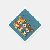 Vierde juli Pembroke Welsh Corgi Dogs Servet (Hoek)