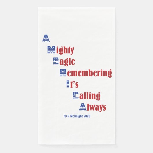 vierde juli picknickbenodigdheden servet (Voorkant)