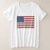 Vierde juli plus T-shirt Amerikaanse vlag (Design voorkant)