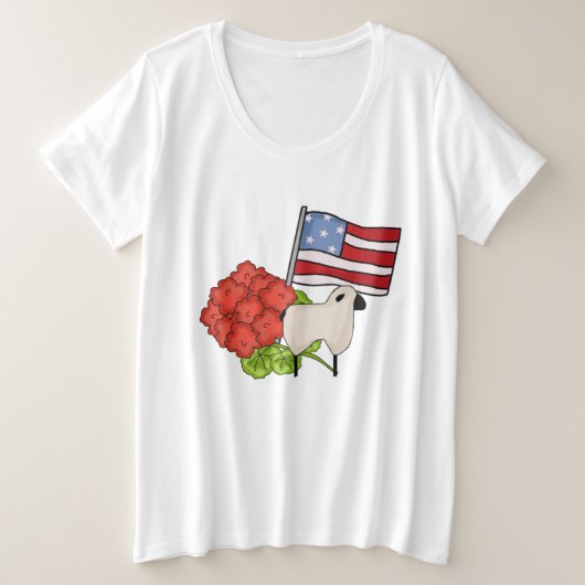 Vierde juli plus T-shirt formaat (Design voorkant)