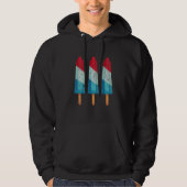 Vierde juli Populaire ijskreeft Rood Blauw Amer Hoodie (Voorkant)