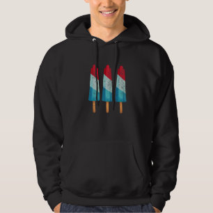 Vierde juli Populaire ijskreeft Rood Blauw Amer Hoodie