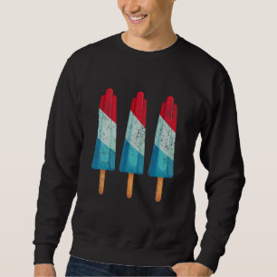 Vierde juli Populaire ijskreeft Rood Blauw Amer Trui