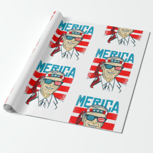 vierde juli president biden merica usa cadeaupapier