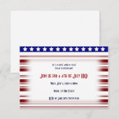 Vierde juli: Red White en Blue Candystripe Kaart (Voorkant / Achterkant)