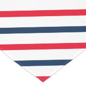 Vierde juli rode witte blauwe strepen patriottisch korte tafelloper (Hoek)