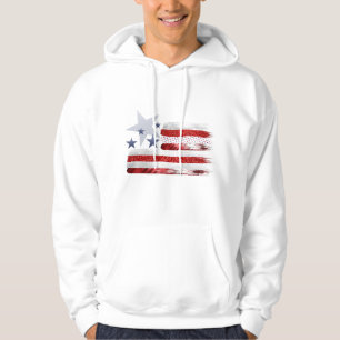 Vierde juli rode, witte en blauwe vlag patriot Hoo Hoodie