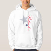 Vierde juli rode, witte en blauwe vlag patriot Hoo Hoodie (Voorkant)