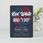 Vierde juli Rood White en ik doe koppels schokdemp Kaart (Staand voorkant)