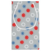 Vierde juli Rood, Wit, & Blauw Vuurwerk Klein Cadeauzakje (Achterkant)