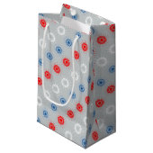 Vierde juli Rood, Wit, & Blauw Vuurwerk Klein Cadeauzakje (Voorkant Gekanteld)