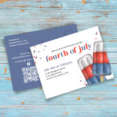 Vierde Juli Rood Wit en Blauw Zomerijsje Briefkaart