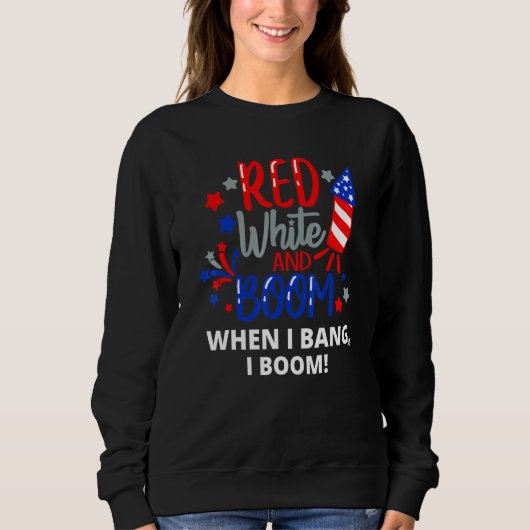 Vierde juli rood wit en zoem trui (Voorkant)