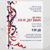 Vierde juli Rood Witte en Blauwe Ribbons en Sterre Flyer (Voorkant)