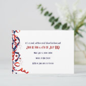 Vierde juli Rood Witte en Blauwe Ribbons en Sterre Kaart (Staand voorkant)