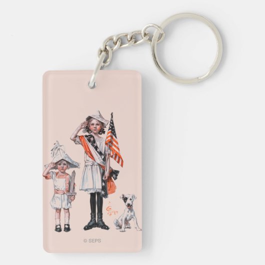 Vierde juli sleutelhanger (achterkant)