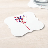 Vierde juli spannend kartonnen onderzetters (Gekanteld)