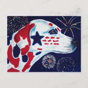 Vierde juli Star Spangled Dalmatian Briefkaart