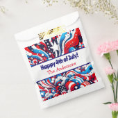 Vierde juli | Sterren en strepen gepersonaliseerd Bedankzakje (Gezegeld)