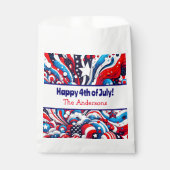 Vierde juli | Sterren en strepen gepersonaliseerd Bedankzakje (Voorkant)