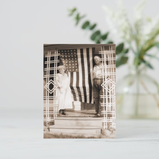 Vierde juli  stijl briefkaart (Staand voorkant)