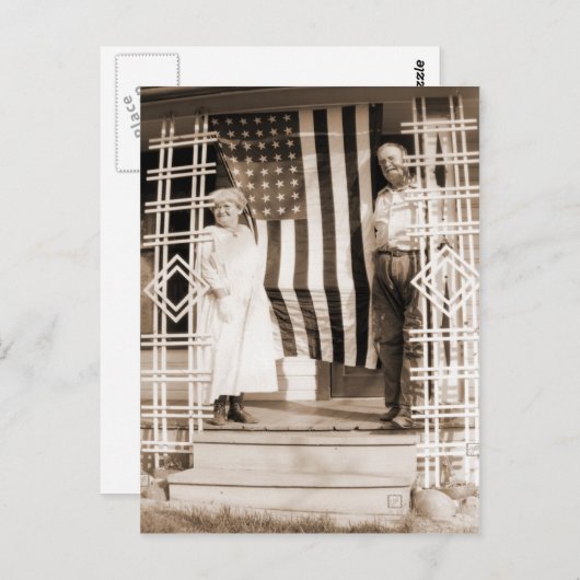 Vierde juli  stijl briefkaart (Voorkant / Achterkant)