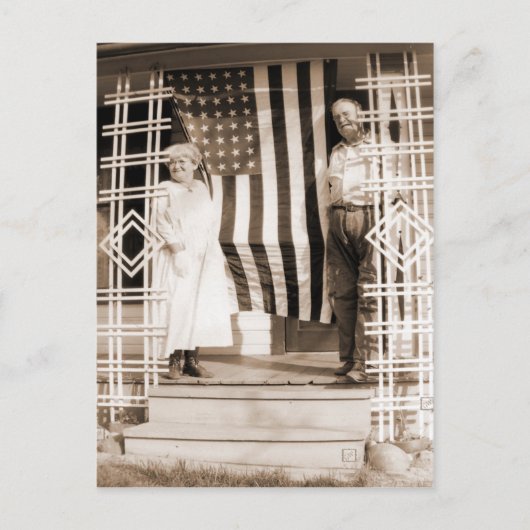 Vierde juli  stijl briefkaart (Voorkant)