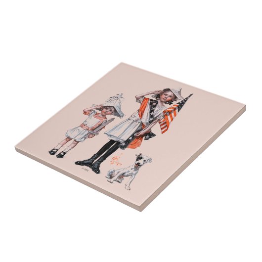 Vierde juli tegeltje (Zijkant)