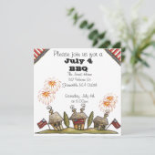 Vierde juli Uitnodiging (Staand voorkant)