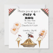 Vierde juli Uitnodiging (Voorkant)