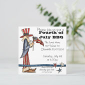 Vierde juli Uitnodiging (Staand voorkant)