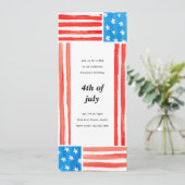 Vierde juli van de partij kaart (Staand voorkant)