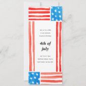 Vierde juli van de partij kaart (Voorkant)