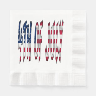 Vierde juli Verenigde Staten Onafhankelijkheidsdag Servet