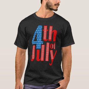 Vierde juli Verenigde Staten van Amerika vlag 4t T-shirt
