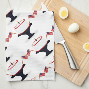 Vierde juli Verjaardag Cake Thema Doek Servetten Theedoek