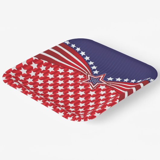 Vierde juli vieren papieren bordje (Gebogen)