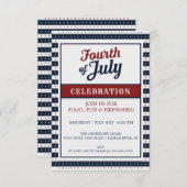 Vierde juli Viering Sterren & Strepen Kaart (Voorkant / Achterkant)