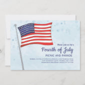 Vierde juli vlag QR code Cute Red White Blue Kaart (Voorkant)