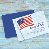 Vierde juli vlag QR code Cute Red White Blue Kaart