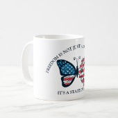 Vierde Juli Vlinder Koffiemok (Voorkant links)