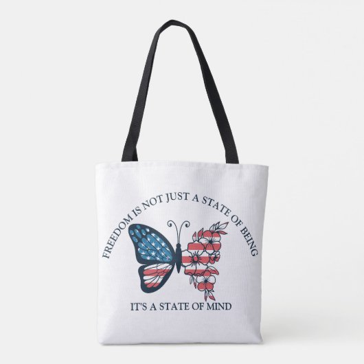 Vierde Juli Vlinder Tote Bag (Achterkant)