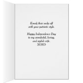 Vierde juli voor vrouw, patriottische sokken (Binnen (Rechts))