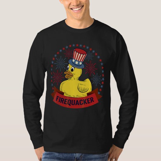 vierde juli vs patriottische firecracker r t-shirt (Voorkant)