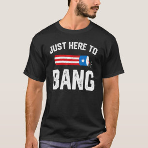 Vierde juli vuurwerk enkel hier om te verbieden t-shirt