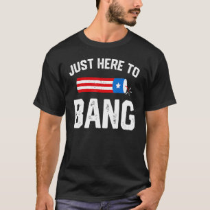 Vierde juli vuurwerk enkel hier om te verbieden t-shirt