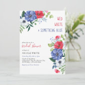 Vierde juli wit iets blauw Vrijgezellenfeest Kaart (Staand voorkant)