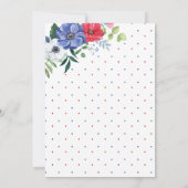 Vierde juli wit iets blauw Vrijgezellenfeest Kaart (Achterkant)