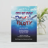 Vierde juli Zwembad Party Kaart (Staand voorkant)