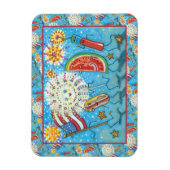 VIERDE JULY GANG, PARADE EN FIREWORKS HOLIDAY MAGNEET (Verticaal)
